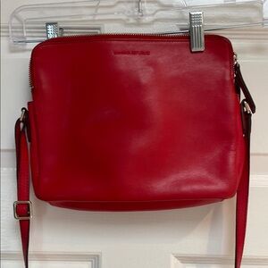 Banana Republic Red Leather Crossbody Bag